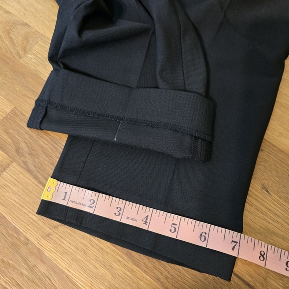 Uniqlo M Smart Ankle Black Pants Wool Like Waist 30-33" M - Picture 11 of 11